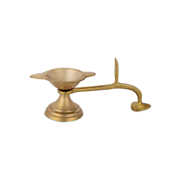 Brass Aarti - 2 x 4.5 Inches | One Mukh Spoon Karpoora Burner/ Pooja Aarti/ Aarti Diya for Home