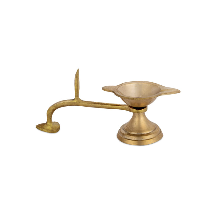 Brass Aarti - 2 x 4.5 Inches | One Mukh Spoon Karpoora Burner/ Pooja Aarti/ Aarti Diya for Home