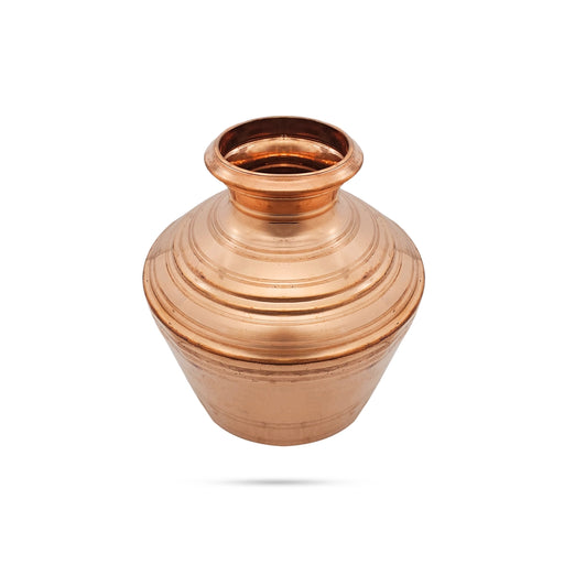 Kalasa Kudam - 12 X 11.5 Inches | Copper Handi/ Ghada/ Theertha Kudam For Ritual And Traditional Functions - Kalash & Pooja Lota