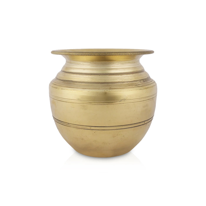 Brass Lota - 4 x 4 Inches | Chombu/ Pooja Pot / Brass Kalash for Home & Pooja