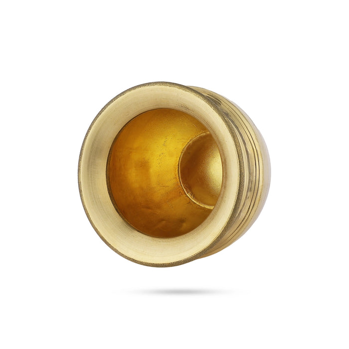 Brass Lota - 4 x 4 Inches | Chombu/ Pooja Pot / Brass Kalash for Home & Pooja