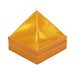 Zinc Pyramid - 3 Inches | Gold Polish Sri Chakra/ Pyramid for Pooja - Maha Meru & Yantra