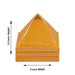 Zinc Pyramid - 3 Inches | Gold Polish Sri Chakra/ Pyramid for Pooja - Maha Meru & Yantra