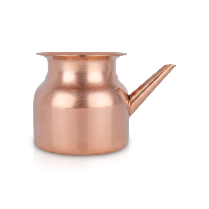 Kamandalam without Handle - 4.5 x 6 Inches | Copper Kindi/ Kamandal / Lota/ Kalash Pot For Pooja