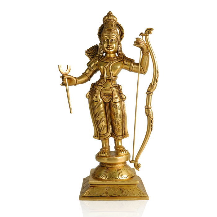Ram Darbar Murti - 19 Inches | Antique Brass Statue/ Ram Darbar Idol/ Ram Darbar Statue for Pooja - Brass Murties