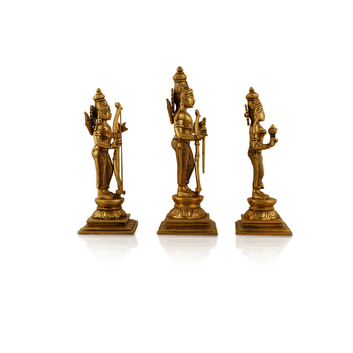 Ram Darbar Murti - 12 Inches | Antique Brass Statue/ Ram Darbar Idol/ Ram Darbar Statue for Pooja - Brass Murties