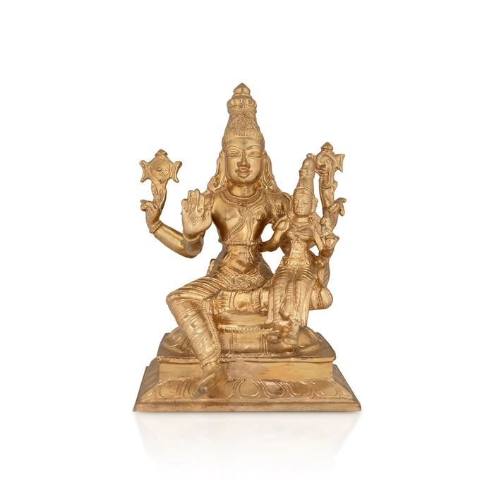 Lakshmi Narayanan Murti - 9 x 6 Inches | Panchaloham Statue / Laxmi Narayanan Idol / Decor For Home & Pooja - Panchaloha Murties