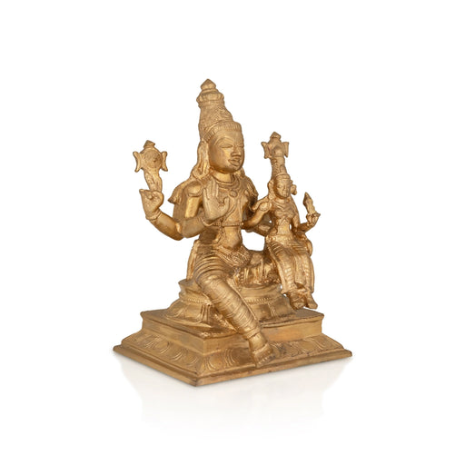 Lakshmi Narayanan Murti - 9 x 6 Inches | Panchaloham Statue / Laxmi Narayanan Idol / Decor For Home & Pooja - Panchaloha Murties