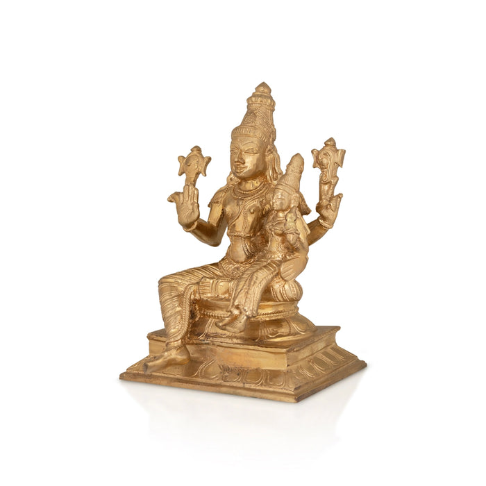Lakshmi Narayanan Murti - 9 x 6 Inches | Panchaloham Statue / Laxmi Narayanan Idol / Decor For Home & Pooja - Panchaloha Murties