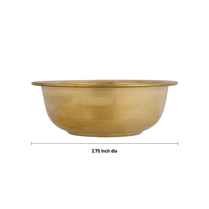 Brass Bowl - 2.75 Inches | Bowl / Puja Bowl / Chandan Cup for Home & Pooja Decor