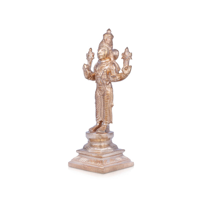 Dhanvantari Murti - 6 x 3 Inches | Panchaloha Statue/ Dhanwantari Statue for Pooja/ 620 Gms Approx - Panchaloha Murties