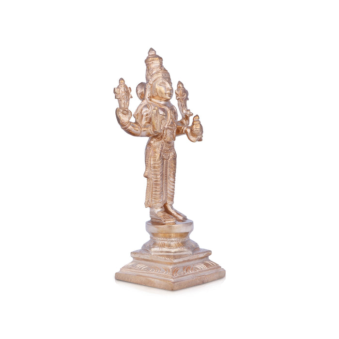 Dhanvantari Murti - 6 x 3 Inches | Panchaloha Statue/ Dhanwantari Statue for Pooja/ 620 Gms Approx - Panchaloha Murties