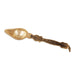 Brass Aarti  - 1 x 10.5 Inches | Aarti Diya with Handle/ One Mukh Spoon Aarti/ Brass Arti for Pooja - Kapur Aarti