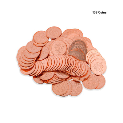 Lakshmi Pooja Coins Box - 108 Pcs | Copper Lakshmi Coins/ Laxmi Coins for Pooja