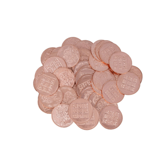 Lakshmi Kubera Coins Box | Lakshmi Kubera Coins 108/ Copper Kubera Lakshmi Coin/ Kubera Coins for Pooja