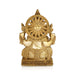 Ganesh Sitting Statue - 18.5 inches | Antique Brass Idol /Vinayagar Sillai /Spiritual Décor for Home, Office or Pooja Room - Brass Murties