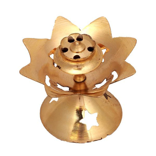 Agarbatti Stand - 1.5 Inches | Star Design Incense Stick Stand/ Agarbatti Holder/ Brass Agarbatti Stand for Pooja - Agarbathi Stand