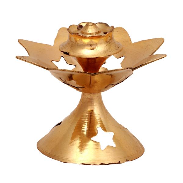 Agarbatti Stand - 1.5 Inches | Star Design Incense Stick Stand/ Agarbatti Holder/ Brass Agarbatti Stand for Pooja - Agarbathi Stand