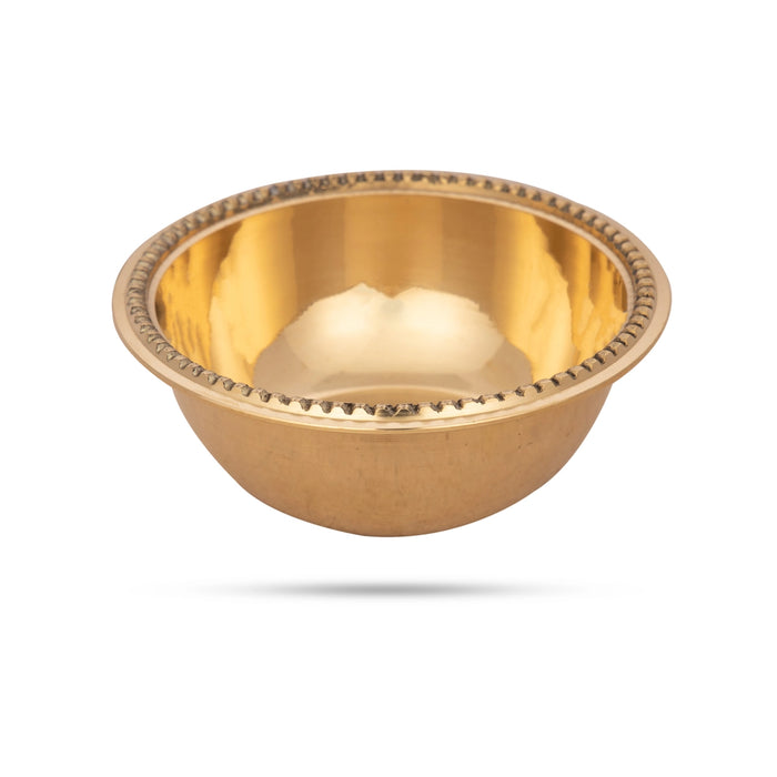 Brass Bowl - 1.25 x 3.25 Inches | Pooja Bowl/ Pooja Cup for Home/ 95 Gms Approx - Bowls