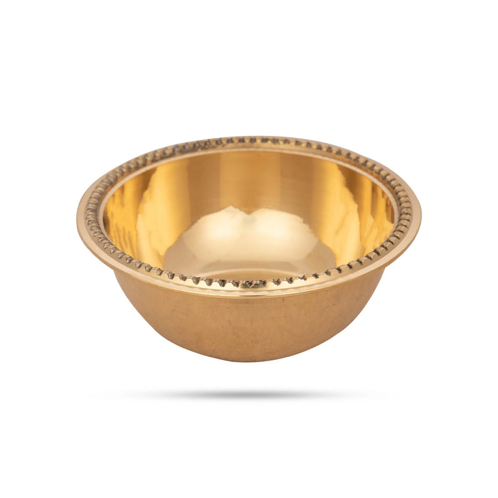 Brass Bowl - 1.5 x 3.75 Inches | Brass Cup/ Brass Katori for Pooja/ 120 Gms Approx - Bowls