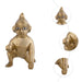 Crawling Krishna Murti - 3 x 3.25 Inches | Brass Idol/ Baby Krishna Idol/ Laddu Gopal Murti for Worship - Brass Murties