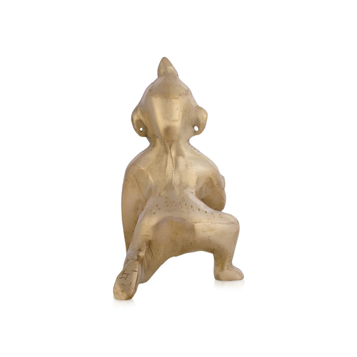 Crawling Krishna Murti - 3 x 3.25 Inches | Brass Idol/ Baby Krishna Idol/ Laddu Gopal Murti for Worship - Brass Murties
