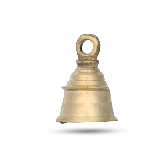 Hanging Bell - 2 x 1.25 Inches | Kavadi Bell/ Brass Bell for Pooja Mandir/ 40 Gms Approx