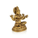 Saraswati Sitting on Base Murti - 12.5 x 3.5 inches | Antique Brass Idol / Vagdevi Statue for Home & pooja - Brass Murties