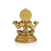 Saraswati Sitting on Base Murti - 12.5 x 3.5 inches | Antique Brass Idol / Vagdevi Statue for Home & pooja - Brass Murties