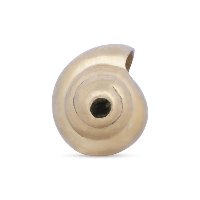 Blowing Shankh - 3 x 8 Inches | Antique Brass Conch/ Shankha for Pooja/ 1.520 Kgs Approx - Pooja Shankh