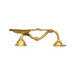 One Mukh Aarti - 2 X 6 Inches | Brass Aarti/ Kapoor Dhani/ Camphor Burner With Handle For Daily Pooja Use - Kapur Aarti