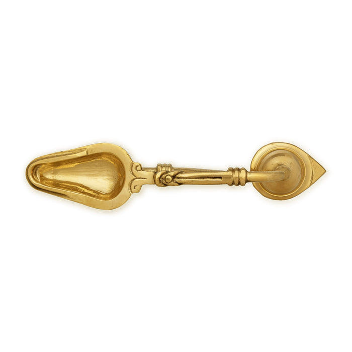 One Mukh Aarti - 2 X 6 Inches | Brass Aarti/ Kapoor Dhani/ Camphor Burner With Handle For Daily Pooja Use - Kapur Aarti