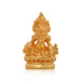 Kuber Statue Sitting On Flower Base - 3.5 x 2 Inches | Gold Polish Kubera Statue/ Kuber Murti for Pooja/ 320 Gms - Gold Polish Murties