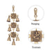 Vastu Bell - 12 x 3 Inches | 3 Step Antique Brass Bell/ Hanging Bell for Home/ 580 Gms Approx - Vastu & Feng Shui