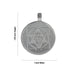 Hanuman Murti Pendant - 1.25 x 1 Inches | Silver Polish Locket/Hanuman Ji Murti & Chakra Design Dollar for Men - Mala & Pendant