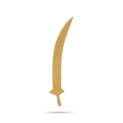 Brass Sword – 5.75 Inches | Antique Finish Divine Weapon / Swamy Alankaram Astra / Sword for Deity Decoration