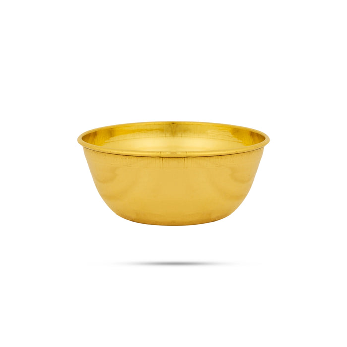 Brass Bowl - 1.5 x 3.5 Inches | Matte Finish / Puja Bowl/ Brass Katora/ Brass Cup for Pooja - Kitchen