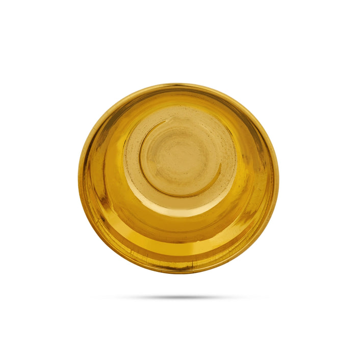Brass Bowl - 1.5 x 3.5 Inches | Matte Finish / Puja Bowl/ Brass Katora/ Brass Cup for Pooja - Kitchen