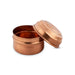 Pooja Box - 1.5 x 2 Inches | Copper Storage Box/ Jewellery Box for Home/ 20 Gms Approx - Pooja Box & Paduka