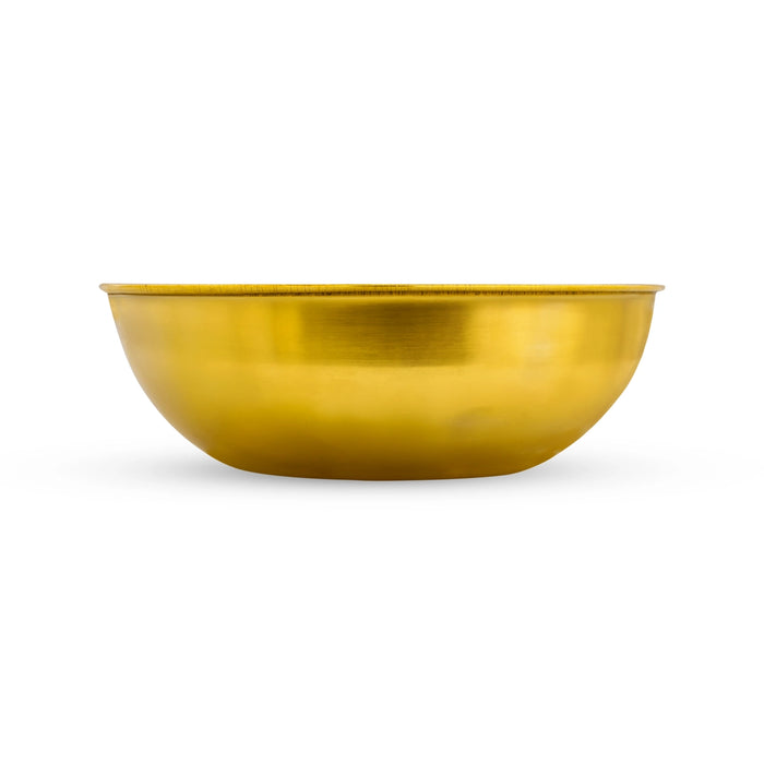 Brass Bowl - 2.75 x 7 Inches | Brass Cup/ Chandan Cup/ Pooja Bowl for Home - Bowls