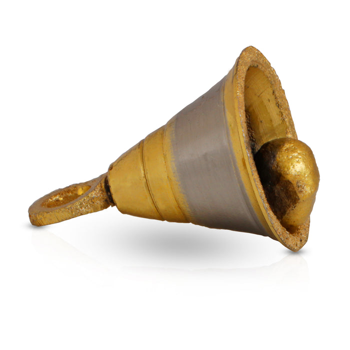 Hanging Bell - 2 x 1.5 Inches | Brass Bell/ Pooja Bell for Home/ 38 Gms Approx - Pooja Bells