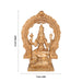 Bhuvaneshwari with Arch - 13 x 9 Inches | Panchaloha Idol / Bhuvaneshwari Statue For Pooja - Panchaloha Murties