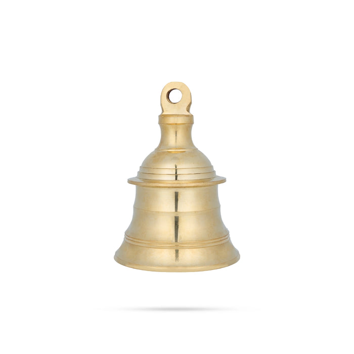 Hanging Bell - 6 x 4 Inches | Temple Bell/ Pooja Bell/ Brass Bell for Hanging - Pooja Bells