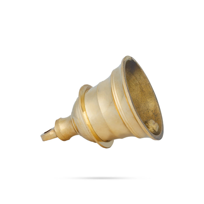 Hanging Bell - 6 x 4 Inches | Temple Bell/ Pooja Bell/ Brass Bell for Hanging - Pooja Bells