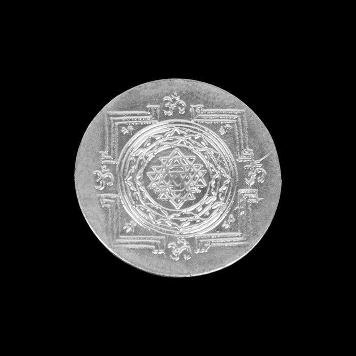 Lakshmi Coin With Box | 108 Pcs/ Silver Polish Laxmi Coin/ White Metal Pooja Coin for Worship - Pooja Coins