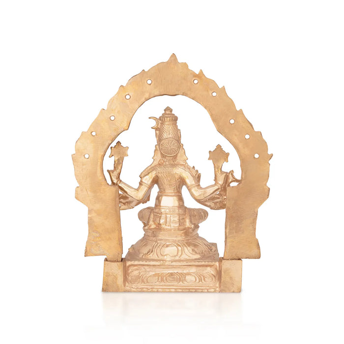 Varahi Amman Statue With Arch - 11.5 x 9.5 Inches | Panchaloha Idol/ Varahi Amman Idol With 8 Hands for Pooja - Panchaloha Murties