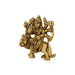 Durga Idol Sitting On Lion With 8 Hands - 3.25 x 3 Inches | Antique Brass Idol/ Durga Murti for Pooja/ 320 Gms - Brass Murties