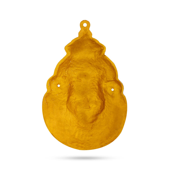 Narasimha Face - 9 x 5.5 Inches | Zinc Lord Narasimhar Face/ Religious Decor for Pooja Room & Spiritual Spaces