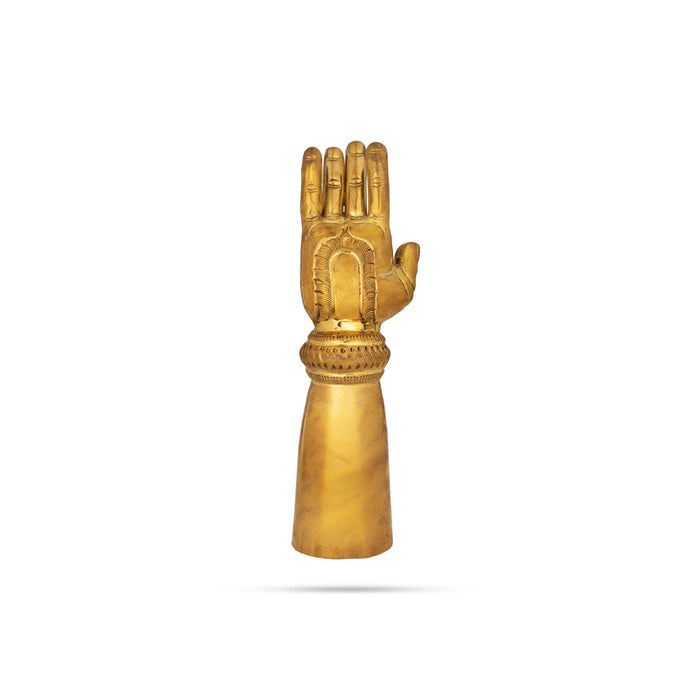 Hastham Padham Set - 5.75 x 2.5 - 3.5 x 7 Inches | Brass Leg and Hand for Deity Decor - Deity Accessories