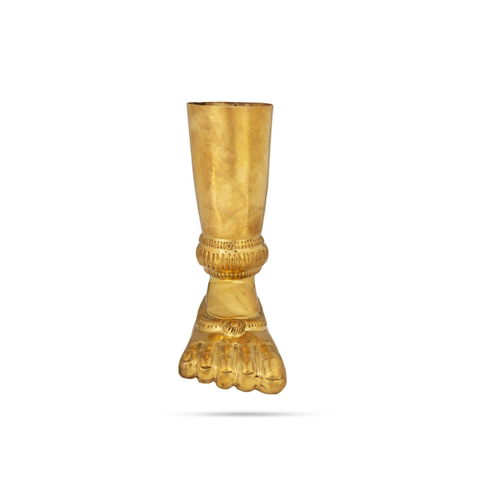 Hastham Padham Set - 5.75 x 2.5 - 3.5 x 7 Inches | Brass Leg and Hand for Deity Decor - Deity Accessories